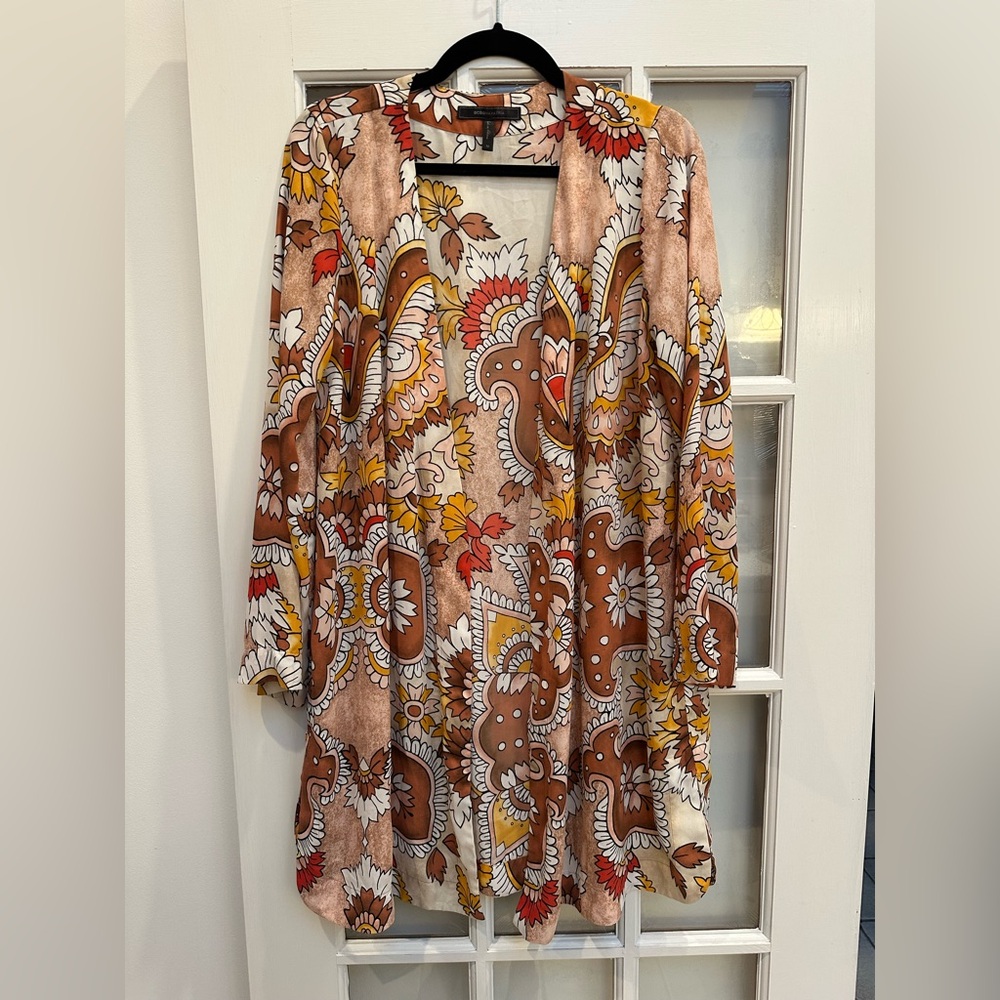 BCBGMaxAzria Grand Paisley Kimono Cardigan Boho Chic Western Southwestern Size M